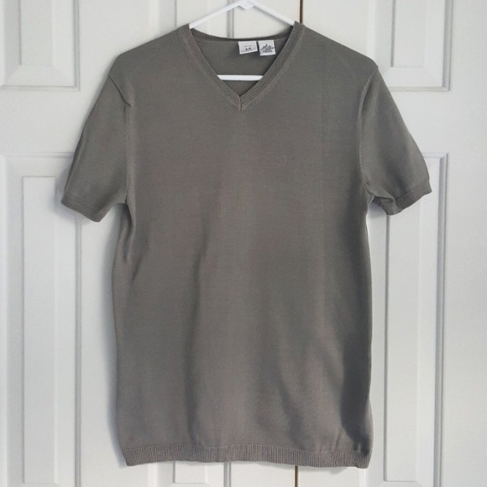 Armani Exchange grey short-sleeved sweater